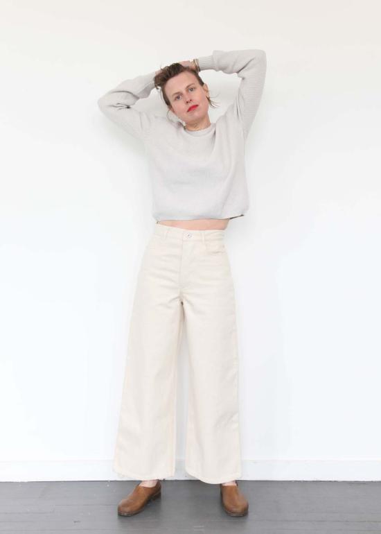  코우토우 스트레이트 팬츠 세일러 진 에크루 데님 - KOWTOW