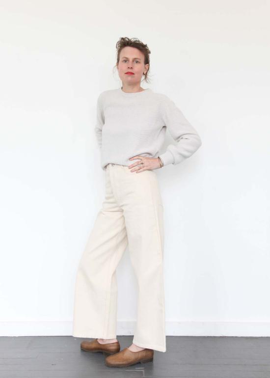  코우토우 스트레이트 팬츠 세일러 진 에크루 데님 - KOWTOW