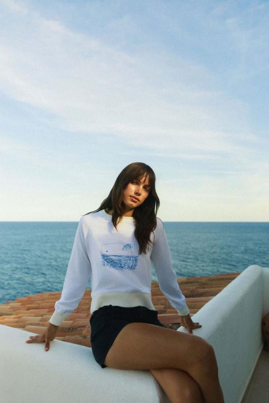  Catherine Gee 스웨터 캐서린 지 자수 스웨트셔츠 "This Is A Lifestyle" 화이트 - OTHER BRANDS