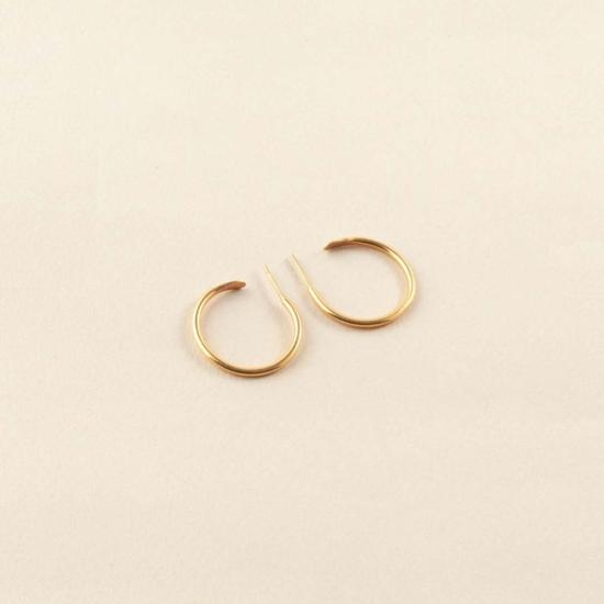  Luisa Lopez 이어링 루이사 로페즈 도넬라 스몰 후프 골드 - OTHER BRANDS
