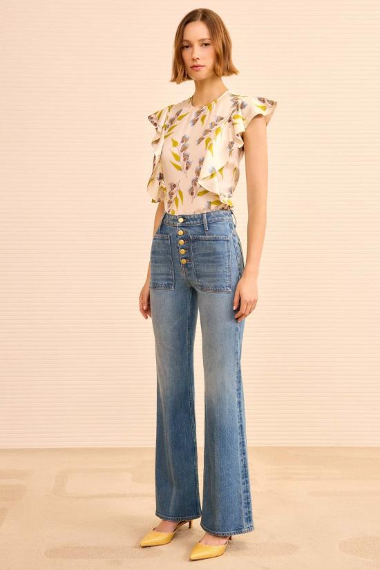  울라 존슨 데님 팬츠 더 스트레치 루 진 진스 다뉴브 - ULLA JOHNSON