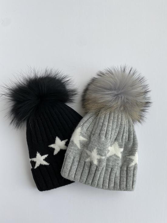 이퀘이션 비니 Equation Starry Hat 헤더 그레이/화이트 스타 - EQUATION