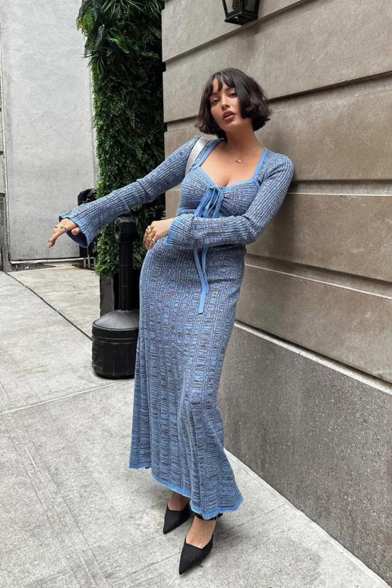  시그니피컨트 아더 롱 원피스 Significant Other Dua Maxi Dress Periwinkle Marle - SIGNIFICANT OTHER