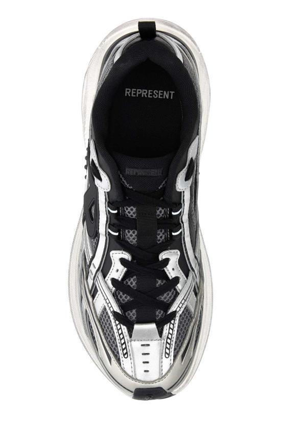  리프레젠트 스니커즈 Represent 멀티컬러 메쉬 및 고무 소재 스톰 러너  실버/블랙 - REPRESENT