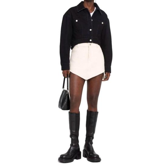  알렉산더 맥퀸 데님 자켓 코튼 데님 재킷 블랙 - ALEXANDER MCQUEEN