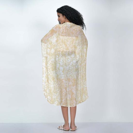  비스마야 롱 원피스 Vismaya 바이너리 전단지 Caftan Golden - VISMAYA