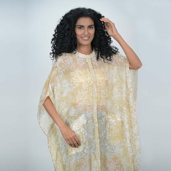  비스마야 롱 원피스 Vismaya 바이너리 전단지 Caftan Golden - VISMAYA