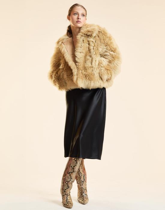  신시아 로리 무스탕 신시아 로울리 시어링 크롭 재킷 카라멜 - CYNTHIA ROWLEY