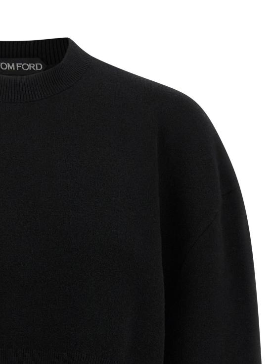  톰포드 스웨터 톰 포드 버진 울  블랙 - TOMFORD