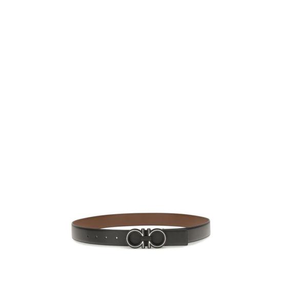  살바토레 페라가모 벨트 페라가모 송아지 가죽 보스 타우러스 레귤러  블루 - SALVATORE FERRAGAMO