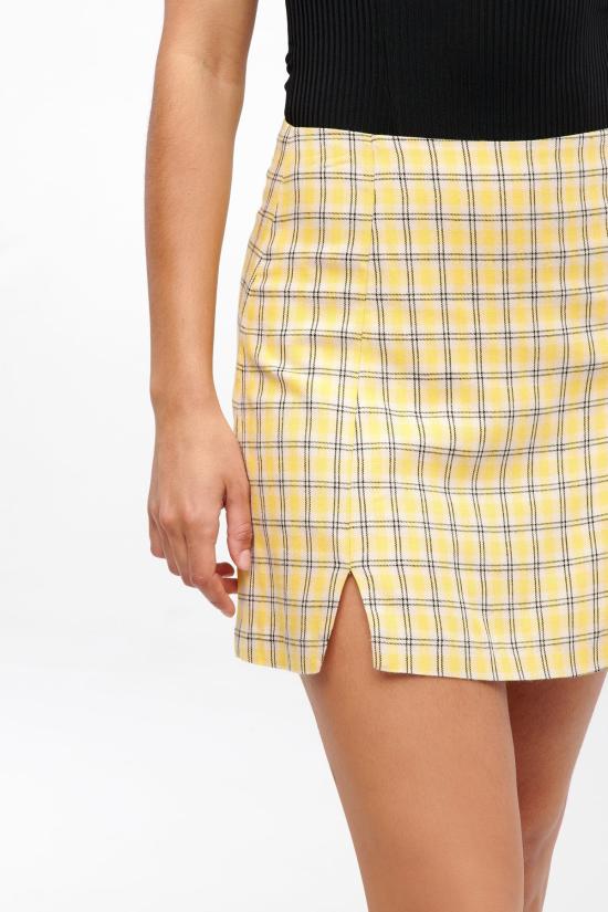  Capulet 숏 스커트 카풀렛 로사 미니 스커트 옐로우 체크 - OTHER BRANDS
