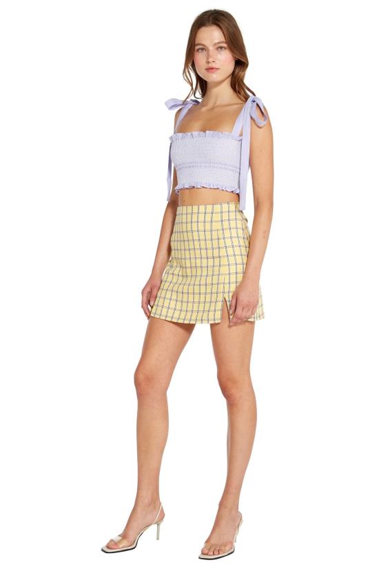  Capulet 숏 스커트 카풀렛 로사 미니 스커트 옐로우 체크 - OTHER BRANDS
