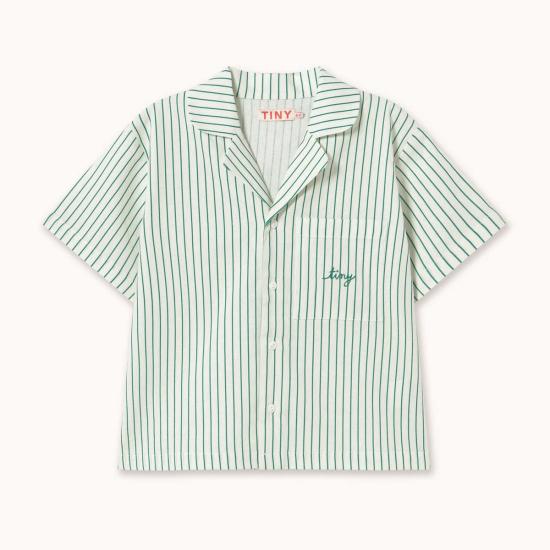  [키즈] 타이니코튼 셔츠 아동용 스트라이프 셔츠 다크 에메랄드