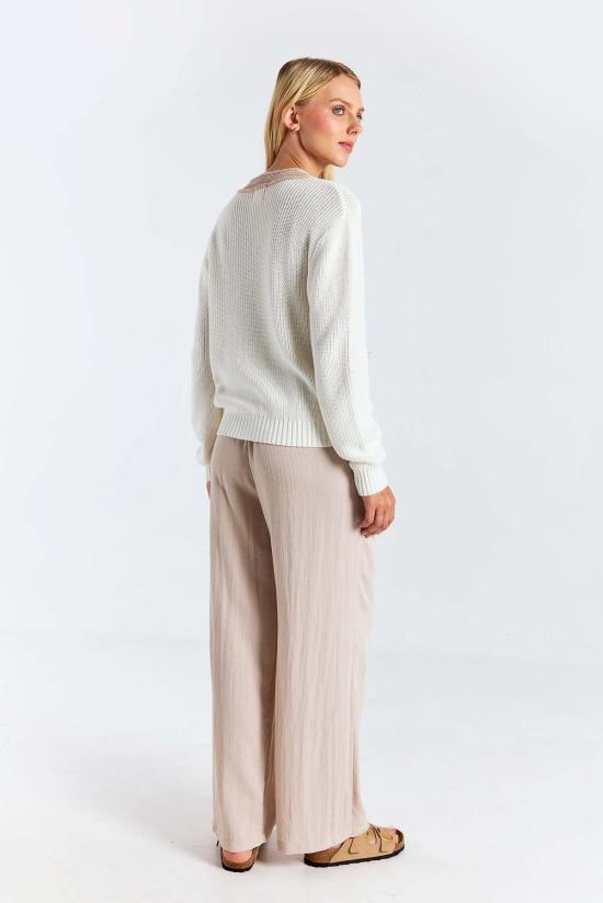  WISPR 가디건 위스퍼 콘트라스트 이펙트 트림 - OTHER BRANDS
