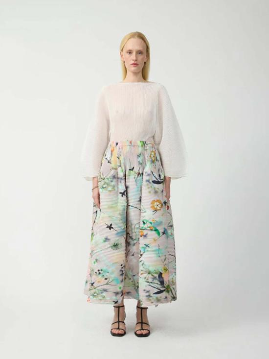  줄리아 호이어 스커트 Julia Heuer Kenza 핸드플리츠  Frances Print - JULIA HEUER