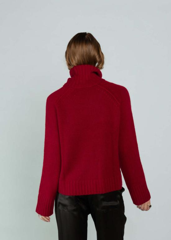  브라조 트리콧 터틀넥 브라조 트리코 청키 터틀넥  스칼렛 - BRAZEAU TRICOT