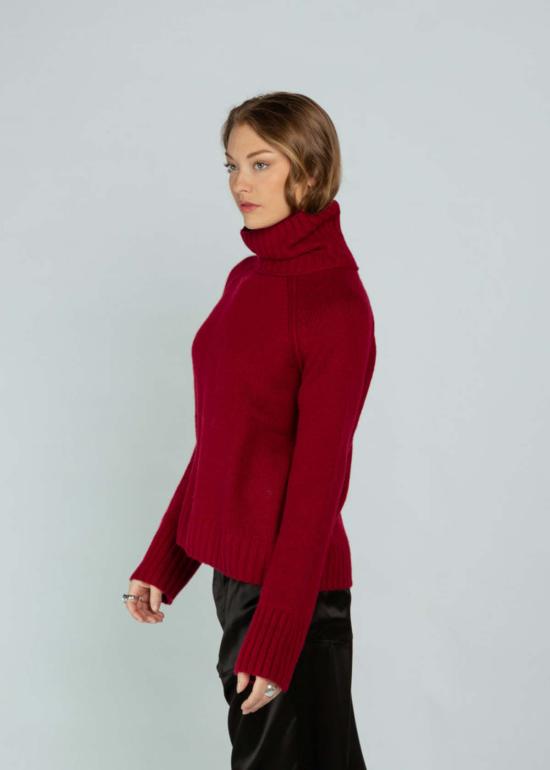  브라조 트리콧 터틀넥 브라조 트리코 청키 터틀넥  스칼렛 - BRAZEAU TRICOT