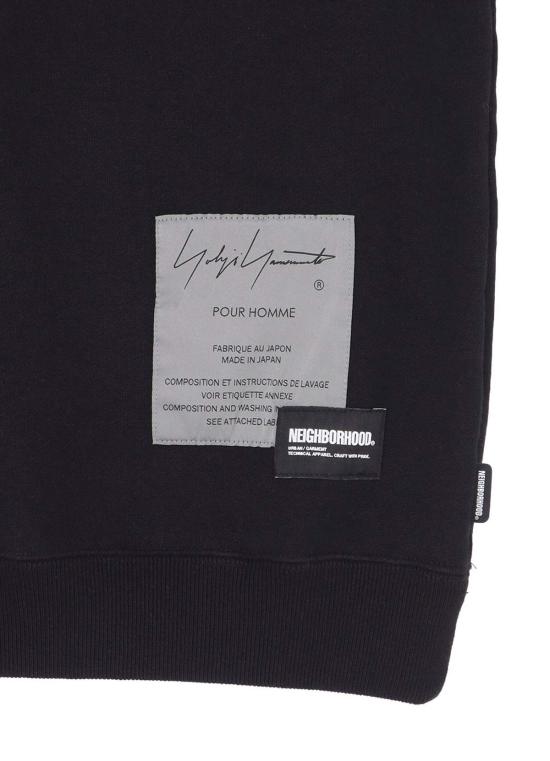 26SS 요지 야마모토 긴팔 티셔츠 X 네이버후드 스웨트셔츠 긴팔 블랙 - YOHJI YAMAMOTO