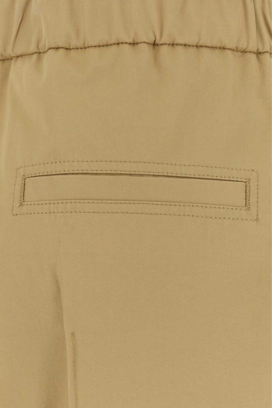  질샌더 수트 팬츠 질 샌더 카멜 코튼 와이드 레그 팬츠 다크샌드 - JIL SANDER