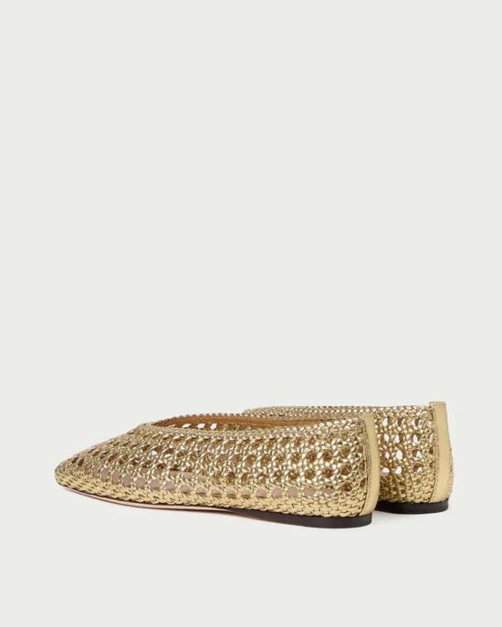  로플러랜달 플랫 슈즈 로플러 랜달 에머리 발레 플랫 골드 - LOEFFLER RANDALL