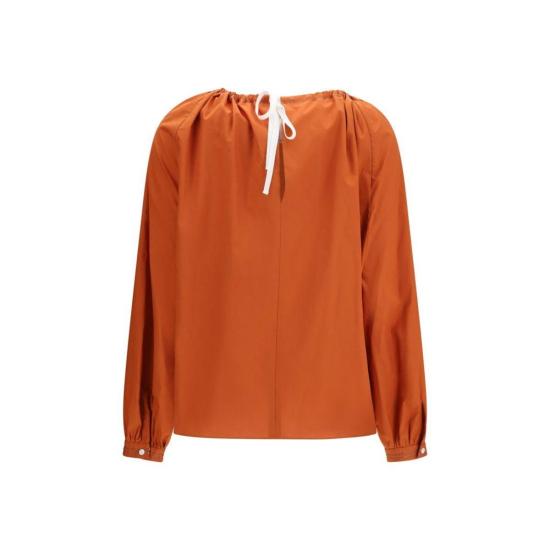 26SS 마르니 긴팔 티셔츠 코튼 폴로 셔츠 - MARNI