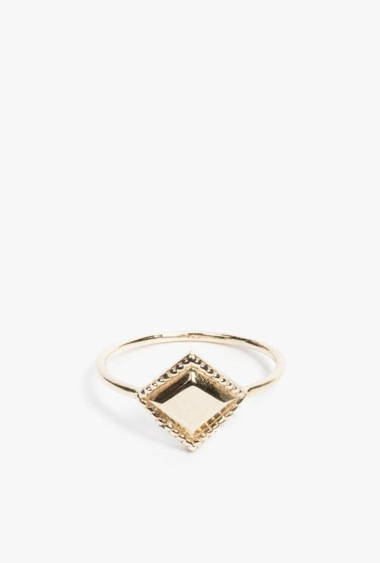  제니 권 디자인스 반지 제니 권 스퀘어 밀리 링 14k 골드 - JENNIE KWON DESIGNS