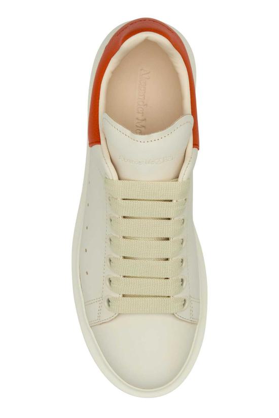  알렉산더 맥퀸 스니커즈 화이트 가죽 오렌지 힐  오프 화이트/오렌지 - ALEXANDER MCQUEEN