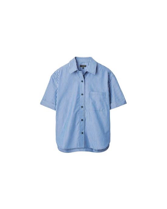  랙앤본 셔츠 Rag & Bone Connie SS 스트라이프 셔츠 블루 스트라이프