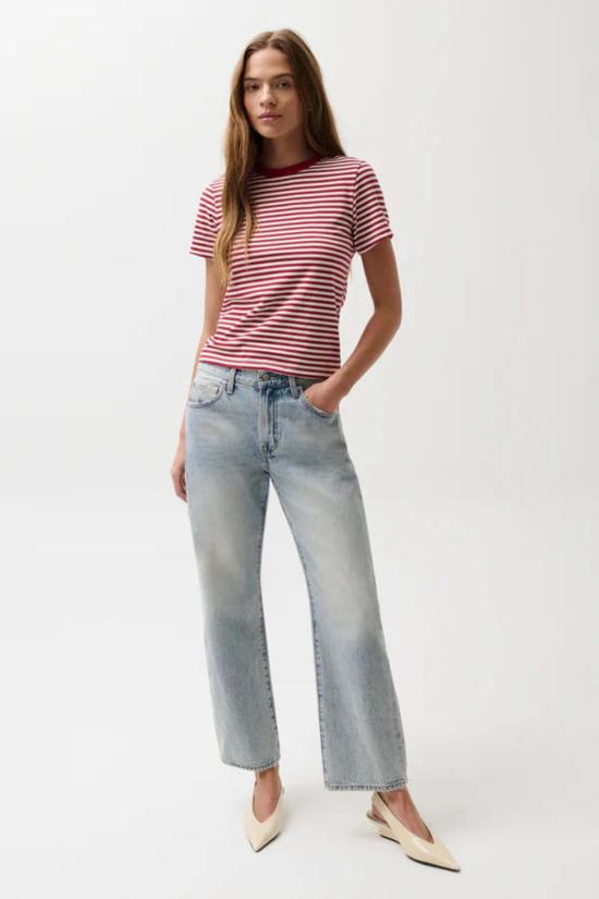  Pistola Denim 데님 팬츠 피스톨라 데님 렉시 미드라이즈 보우드 스트레이트 진 보위