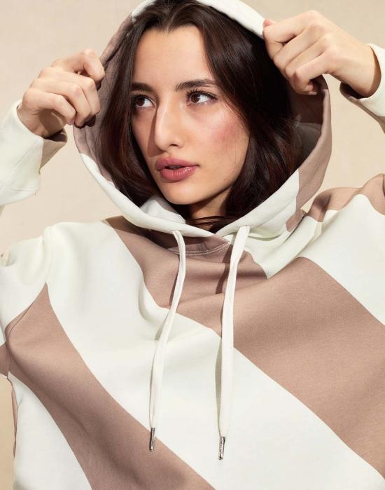  신시아 로리 후드 티셔츠 신시아 로울리 드류 스트라이프 후드 티셔츠 - CYNTHIA ROWLEY