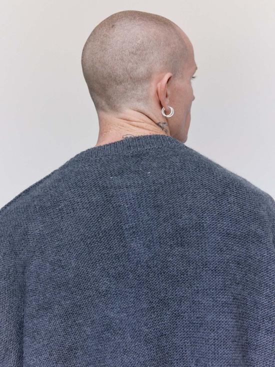  MM6 메종마르지엘라 스웨터 Mm6 메종 마르지엘라 코튼 오버사이즈 로우 엣지 브이넥 - MM6 MAISON MARGIELA