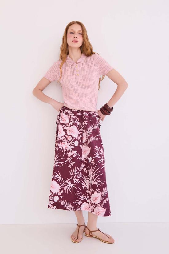  Cara Cara Clothing 롱 스커트 카라 카라 의류 메레 스커트 파라다이스 블러쉬 - CARA CARA