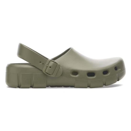  버켄스탁 샌들 버켄슈톡 버키 플로우 슬립온 카키 - BIRKENSTOCK