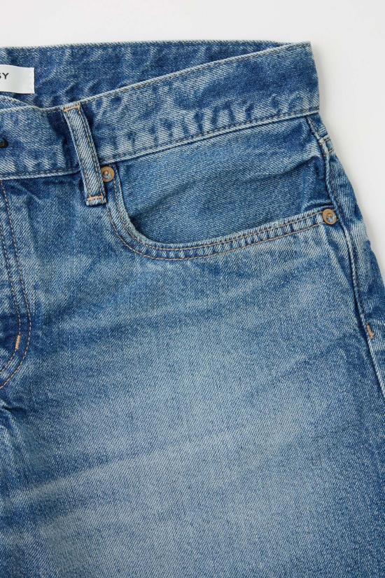  마우지 숏팬츠 무시 톨랜드 롱 쇼츠 블루 - MOUSSY