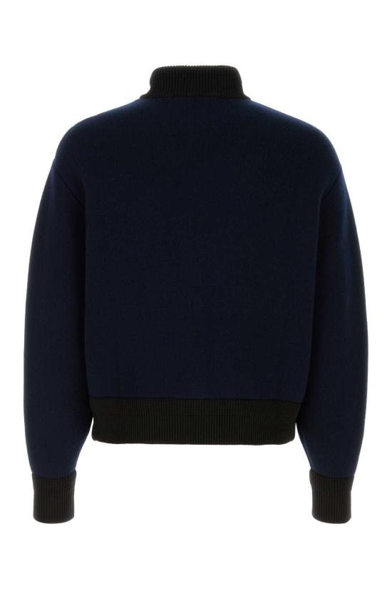  질샌더 집업 니트 질 샌더 다크 블루 울 블렌드 - JIL SANDER