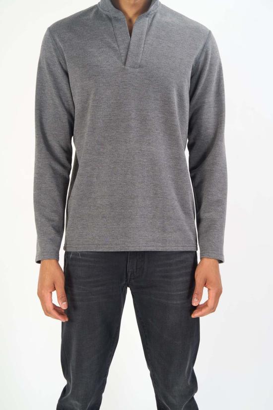  블루&크림 긴팔 티셔츠 WV20BC T01 GRAY - BLUE&CREAM