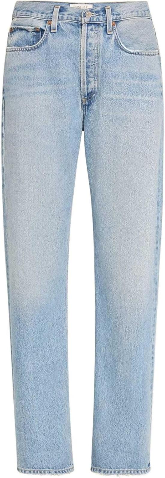  에이골디 데님 팬츠 Agolde 여성용 Kelly High Rise Relaxed Straight Jeans Harmonic - AGOLDE