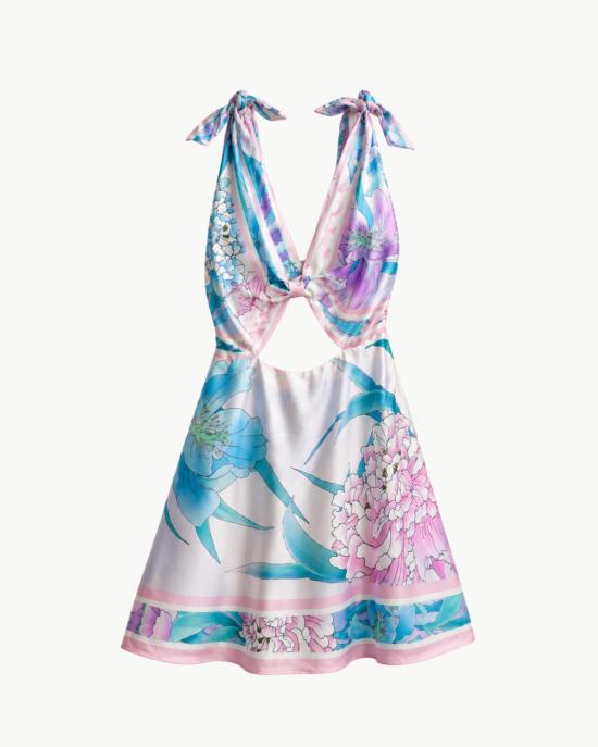  레트로페테 숏 원피스 Retrofete Icelyn 실크 드레스 Beija Flor Rosa