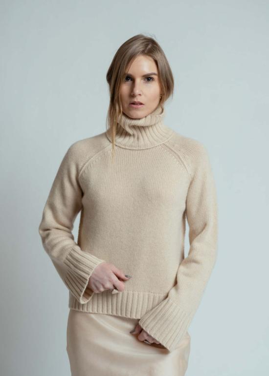  브라조 트리콧 터틀넥 브라조 트리코 청키 터틀넥  블론드 - BRAZEAU TRICOT