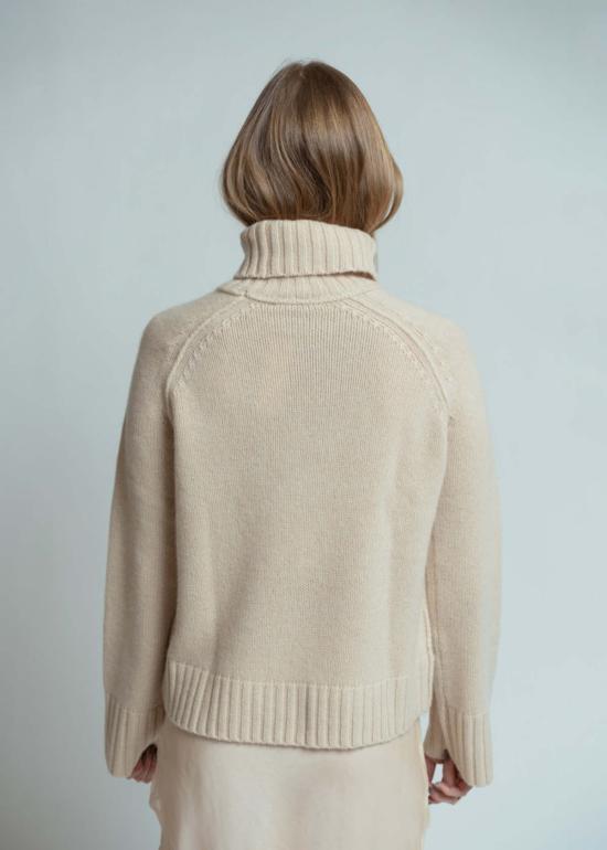  브라조 트리콧 터틀넥 브라조 트리코 청키 터틀넥  블론드 - BRAZEAU TRICOT