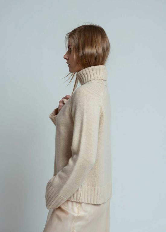  브라조 트리콧 터틀넥 브라조 트리코 청키 터틀넥  블론드 - BRAZEAU TRICOT