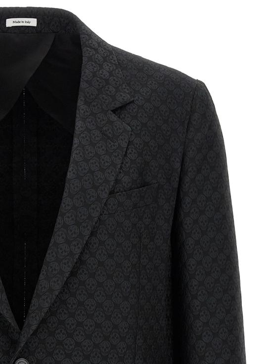  알렉산더 맥퀸 수트 자켓 비스코스 블레이저 블랙 - ALEXANDER MCQUEEN
