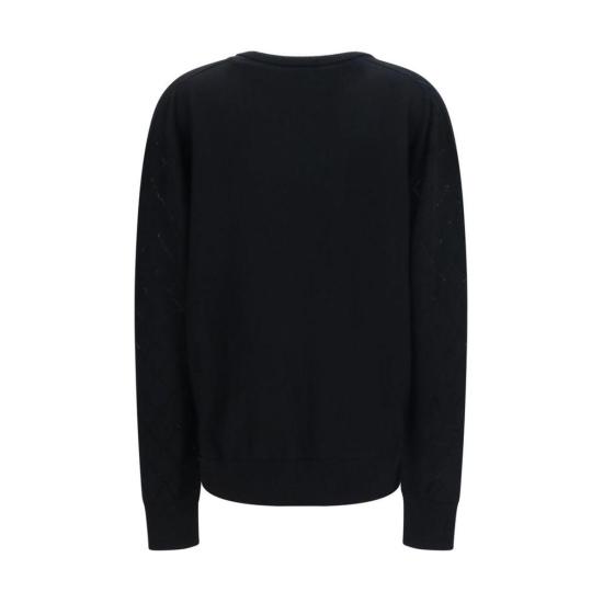 26FW 발망 스웨터 울 오비스 아리에스 스웨트셔츠 블랙 - BALMAIN