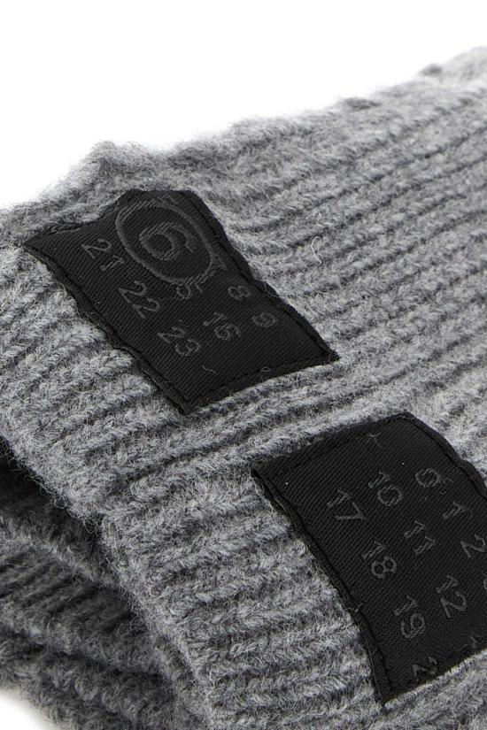  MM6 메종마르지엘라 장갑 Mm6 메종 마르지엘라 그레이 울 블렌드 - MM6 MAISON MARGIELA