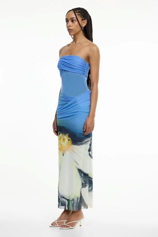 시그니피컨트 아더 롱 원피스 Significant Other Ceira Strapless Maxi Dress Posy Impression - SIGNIFICANT OTHER