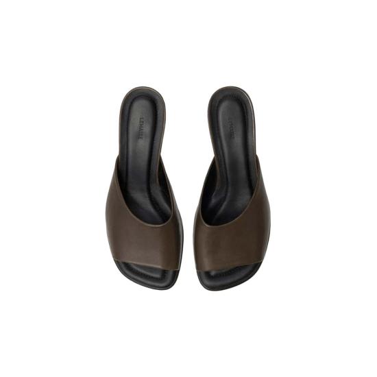 26SS 르메르 뮬/슬리퍼 스퀘어 힐 뮬 55mm 블랙 - LEMAIRE