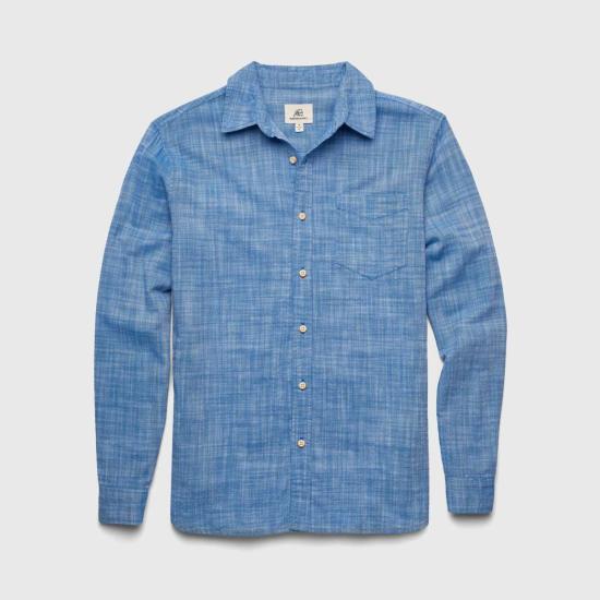  SURFSIDESUPPLY 셔츠 서프사이드서플라이 브라이언 투톤 슬럽 코튼  스트롱 블루
