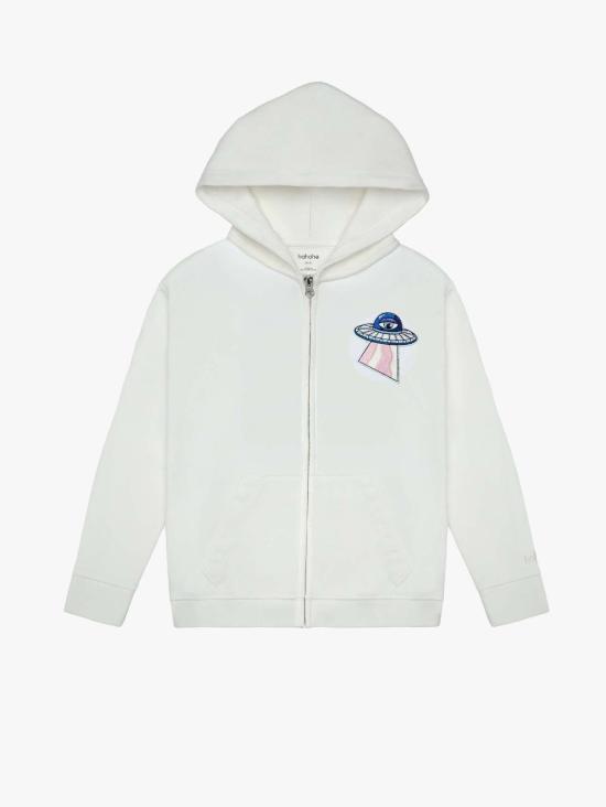  [키즈] HAHAHA 자켓 키즈 하하하 오가닉 코튼 지퍼 커스터마이징 재킷 오프 화이트
