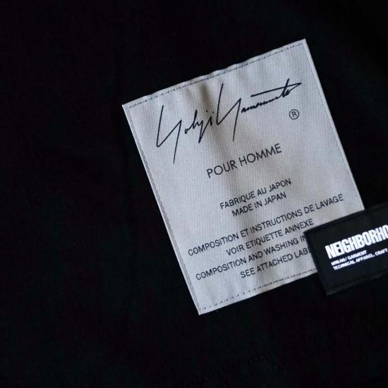 26SS 요지 야마모토 긴팔 티셔츠 네이버후드  블랙 - YOHJI YAMAMOTO