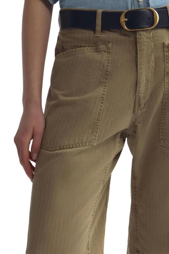  닐리로탄 스트레이트 팬츠 Nili Lotan Shon Pant 프렌치 카키 - NILI LOTAN